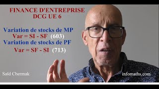 DCG UE 6  FINANCE DENTREPRISE VARIATION DE STOCKS [upl. by Htebarual545]