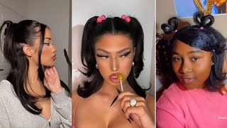 cute and trendy TikTok hairstyles compilation  easy to do✨ [upl. by Ivie646]