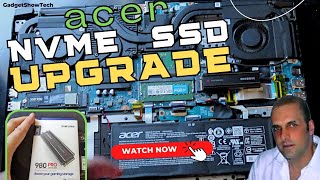 How To Upgrade Acer Nitro 5 Install NVMe SSD PCIe4 Samsung MagicianFirmware Update and Clone [upl. by Esdnyl808]