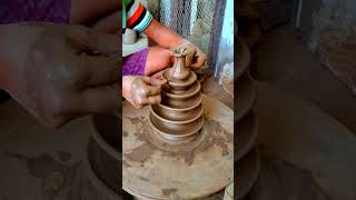 Making clay pottery pottery pottery shortfeed homedecor art [upl. by Yeoz20]