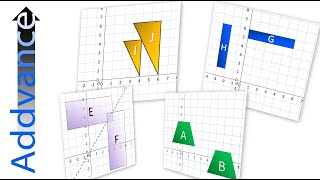 Describing Transformations  Addvance Maths 😊👍Reflections RotationsTranslations and Enlargements [upl. by Oates]