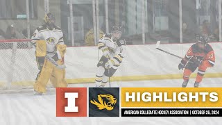 Mizzou vs Illinois Highlights  MACHA Hockey  October 26 2024 [upl. by Nagard]