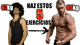 5 Mejores Ejercicios para Aumentar Masa Muscular [upl. by Assyram]