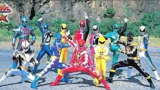 Dekaranger Vs Abaranger Henshin amp Roll Call [upl. by Hsakiv423]