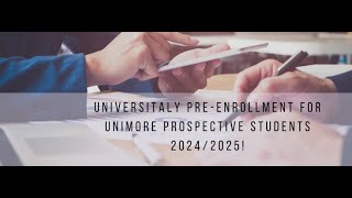 UNIMORE PREENROLLMENT on UNIVERSITALY 20242025 [upl. by Rieth]