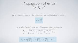 propogation of error  basic functions [upl. by Enortna]