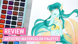 Artistro Watercolor Paint Set of 48  Art Product Review  iiKiui [upl. by Innes]