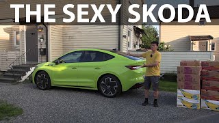 Skoda Enyaq Coupé RS banana box test [upl. by Mcallister]