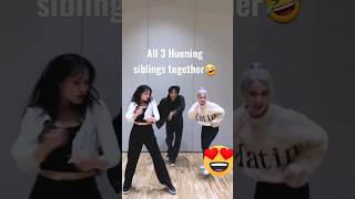 Huening Kai with Bahiyyih and Lea Sugar Rush challenge🤣 txt hueningkai [upl. by Llorrad]