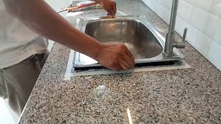 Top mount sink installation [upl. by Yobybab213]