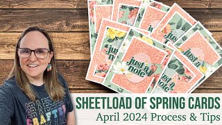 A SheetLoad of Spring Cards April 2024 Process amp Tips [upl. by Brosy]