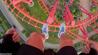 ROUGHEST ROLLERCOASTER IN THE WORLD  Mayan Front Row POV 4K [upl. by Sabah260]