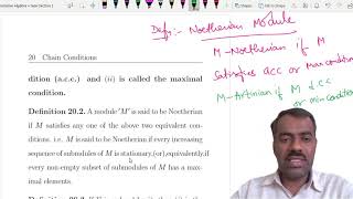 Commutative Algebra 13Noetherian and Artinian Modules [upl. by Elleira308]