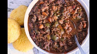 BEAN FREE CHILI AND SWEET CORNBREAD [upl. by Vasya]