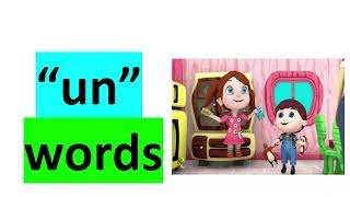 Un words  un words for kids  three letter un words  3 letter words  learn words with phonics [upl. by Noet271]