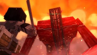 Eren vs Armin colossal final fight  Minecraft Animation [upl. by Rew355]