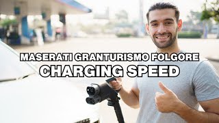 How long does it take to charge Maserati GranTurismo Folgore Charging speed [upl. by Ailehs423]