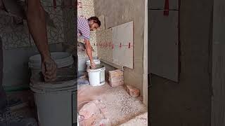 Amazing Design Tile Fitting Process Large format tile installation shorts shortvideo youtubeshort [upl. by Toft]