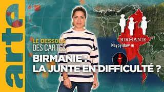 Birmanie  la junte militaire en difficulté   Le dessous des cartes  Lessentiel  ARTE [upl. by Nnawaj]