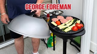 George Foreman 15Serving IndoorOutdoor Electric Grill  George Foreman Indoor Smokeless Grill [upl. by Nino150]