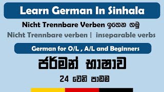 Nicht Trennbare Verben සරලව ඉගෙන ගමු [upl. by Hebe]