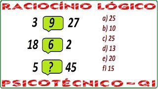 Raciocínio Lógico Sequência Número Figura Teste psicotécnico QI Quociente de Inteligência Detran RLM [upl. by Clea]