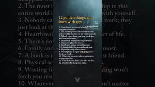 12 golden things to learn with age mindset [upl. by Russon]