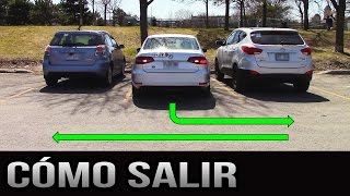 Cómo salir de un lugar de estacionamiento  90 grados y paralelo [upl. by Einatirb817]