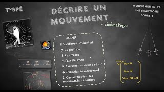 Cours 1  Décrire un mouvement [upl. by Adiesirb501]