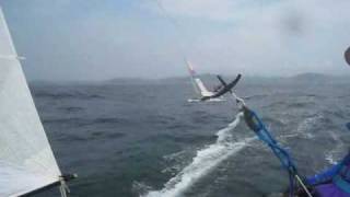 Catamaran nacra580 sailing with nacra 52 in 鎌倉 [upl. by Kay]