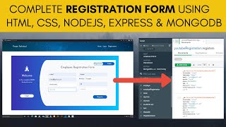 🔴 Complete Registration Form using HTML CSS Node JS Express and MongoDB in Hindi in 2022 [upl. by Kilah38]