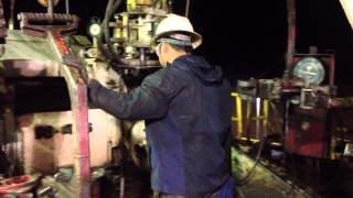 Laying down drill pipe [upl. by Henden]