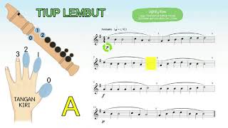 PENDIDIKAN MUZIK TAHUN 5 Rekoder  Instrumental Lightly Row [upl. by Redle]