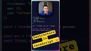 Destructuring in JavaScript coding javascript programming [upl. by Yelnats348]