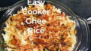 സ്പെഷ്യൽ നെയ്‌ച്ചോറ്  Easy Cooker Ghee Rice  Kerala Style Easy Cooker Ghee Rice NeyChoruMalayalam [upl. by Idel]