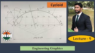 Lecture 9 Cycloid Curve with Normal and Tangent  Engineering Drawing  Engineering Graphics [upl. by Tierney280]