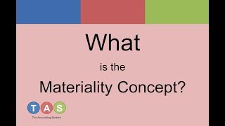 What is the Materiality Concept [upl. by Nonohcle]