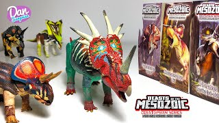 COMPLETE SET 10 NEW DINOSAURS FROM BEASTS OF MESOZOIC  Triceratops Styracosaurus Protoceratops [upl. by Dorrej217]