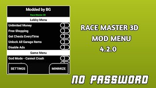 Race Master 3D Mod Menu Version 420  Link Mediafire  No Password [upl. by Ennazzus]