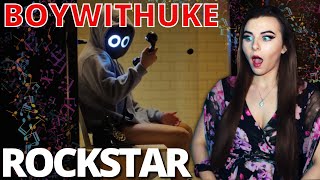 WHAT IS HE DOING Reaction to BoyWithUke  Rockstar Official Music Video [upl. by Onitnevuj885]