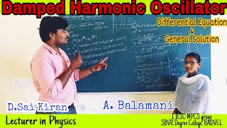 Damped harmonic oscillator  Differential equation amp general solution  Student Seminar  SBVR [upl. by Salis865]