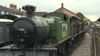 Steam train  Heritage Railway  Somerset  Minehead Fremantle stock footage E19R04 043 [upl. by Akinad]