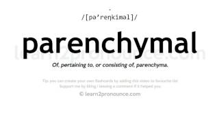 Pronunciation of Parenchymal  Definition of Parenchymal [upl. by Anirbac]