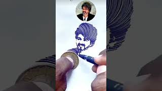 Thalapathi vijay 🔥🔥🔥coin 🪙 drawing [upl. by Simara]