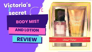 Victorias secret velvet petals mist and lotion  Review victoriasecret bodymists perfume [upl. by Notliw]