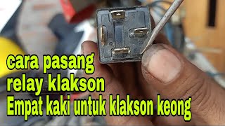 Cara memasang relay klakson motor mudah [upl. by Aicatsana88]