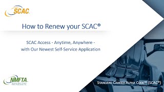 How To Renew a SCAC [upl. by Mayne]