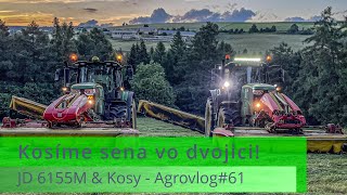 Kosenie sena vo dvojici  John Deere 6155M amp Pottinger AampM  Rozmital SD300  Agrovlog61 [upl. by Jordain]