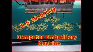 Automatic Computer Embroidery Machine review in hindi [upl. by Suckram458]