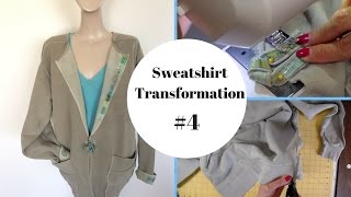 Sweatshirt Transformation 4Sweatshirt to Jacket DiY Fashion [upl. by Levram]